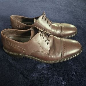 Johnston & Murphy Brown Leather Cap Toe Oxford Dress Shoes Men’s Size 8.5 M